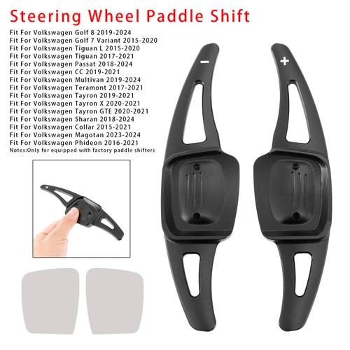 2020-2021 Volkswagen Tayron X Steering Wheel Paddle Shifter Extension Aluminium Black Generic