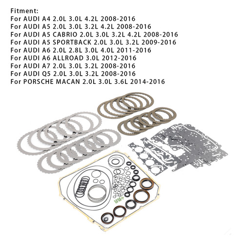 2008-2016 AUDI Q5 2.0L 3.0L 3.2L Transmission Master Rebuild Kit DL501,0B5 Generic