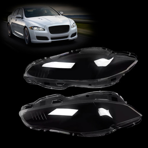 2010-2019 Jaguar XJ XJL Pair Front Headlamp Headlight Lens Cover Shell Clear Generic
