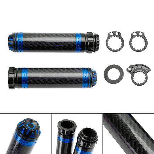 Motorcycles Scooter 7/8"/22mm Motorcycle Handle Bar Hand Grips Custom Universal Blue