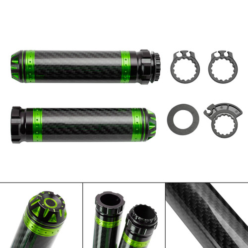 Motorcycles Scooter 7/8"/22mm Motorcycle Handle Bar Hand Grips Custom Universal Green