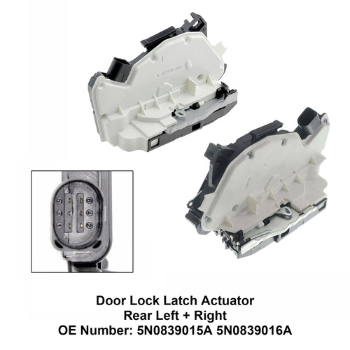 2010-2013 Skoda Superb Door Lock Latch Actuator Rear Left+Right  5N0839015A 5N0839016A Generic