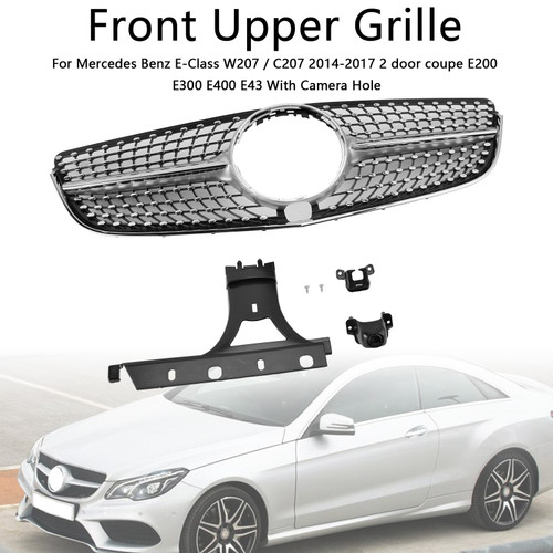 2014-2017 Mercedes Benz E-Class W207/ C207 Diamond Front Upper Grille With badge Generic