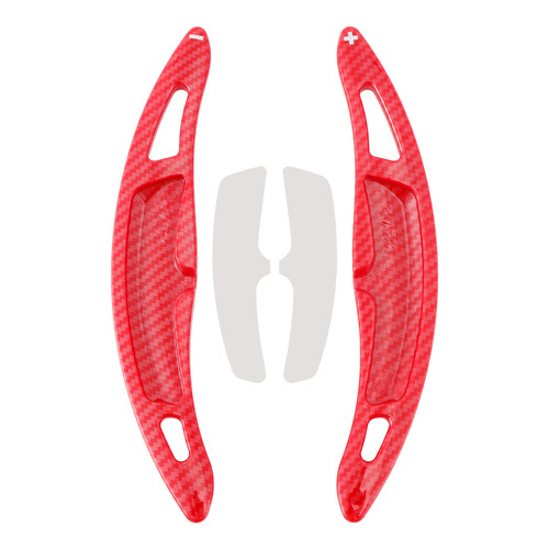 2018-2020 Porsche Panamera Hybrid Wheel Paddle Shifter Extension Carbon Fiber Red Look Generic