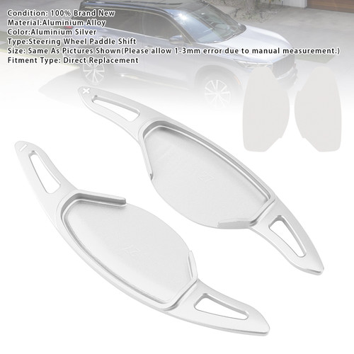2022-2024 Mitsubishi Outlander Steering Wheel Paddle Shifter Extension Aluminium Silver Generic