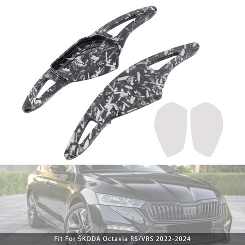 2020-2023 ŠKODA Octavia Steering Wheel Paddle Shifter Extension Black Forged Pattern Generic