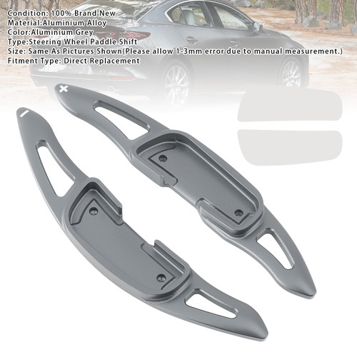 2014-2019 Mazda Axela Steering Wheel Paddle Shifter Extension Aluminium Grey Generic