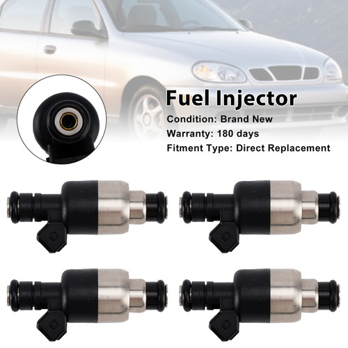1997-2004 Daewoo Lanos KLAT 1.3L 4*Fuel Injector 17103677 Generic