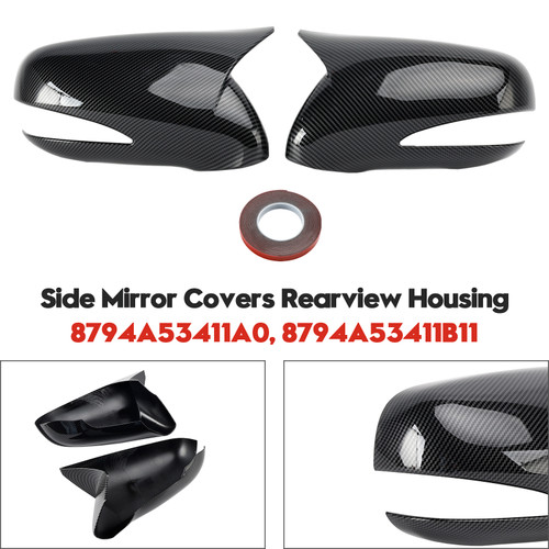 2009-2012 Lexus LS460 LS600h Side Mirror Covers Rearview Housing Carbon Fiber Generic