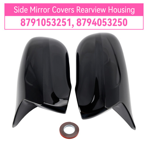 2007-2009 Lexus LS460 LS600h 2007-2009 Base Side Mirror Covers Rearview Housing Black Generic