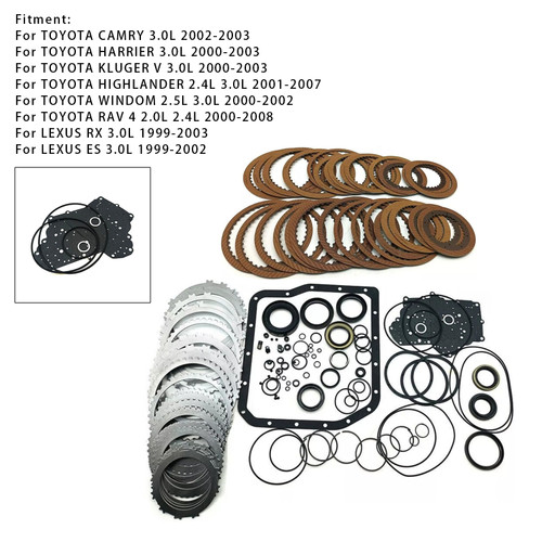 2000-2003 TOYOTA HARRIER 3.0L Auto Transmission Master Rebuild Kit Overhaul Seals U140E U140F Generic
