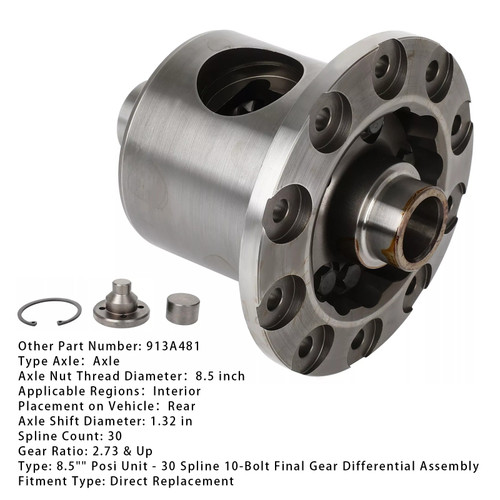 1989-1991 GMC C1500 Rear Gear Posi Differential 8.5" 10 Bolt 30 Spline 913A481 Generic