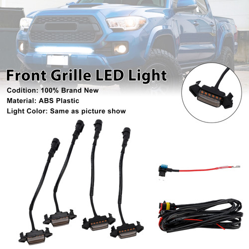 2016-2023 Toyota Tacoma 4x Grille LED Light PT228-35170 Smoked lens Generic