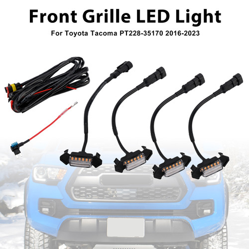2016-2023 Toyota Tacoma 4x Grille LED Light PT228-35170 Clear lens Generic