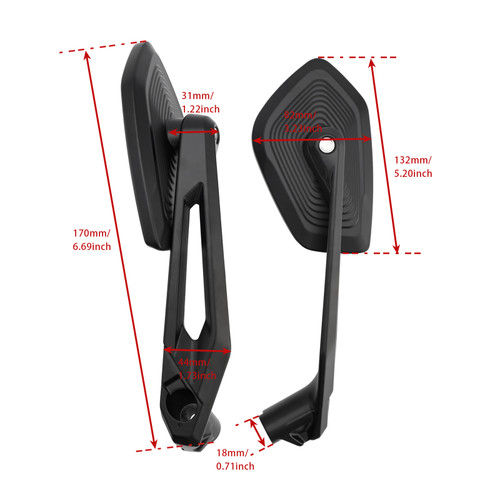 2018-BMW F 750 850 GS 900 Rearview Mirrors Left and Right Mirror Black 51168406497 51168406498 Generic