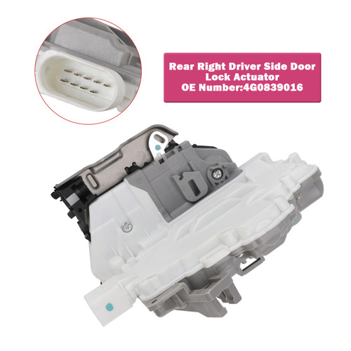 2010-2020 AUDI A3 A6 A7 Q3 Q7 Rear Right Passenger Side Door Lock Actuator Mechanism 4G0839015 Generic
