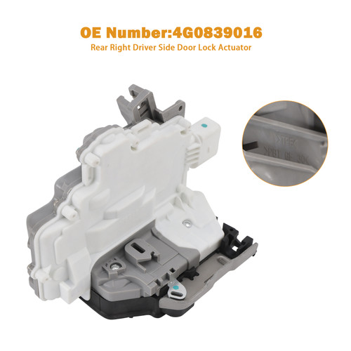 2010-2020 AUDI A3 A6 A7 Q3 Q7 Rear Right Passenger Side Door Lock Actuator Mechanism 4G0839015 Generic