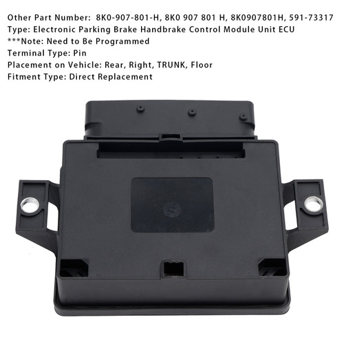 2009-2012 AUDI A4 (RH trunk floor) Electronic Parking Brake Handbrake Control Module Unit ECU Generic