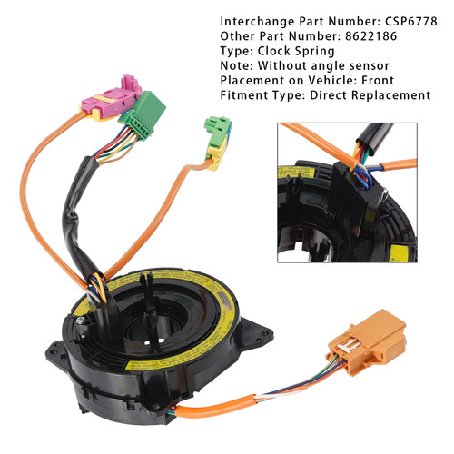 2003-2004 Volvo XC70 XC90 Clock Spring 8622186 Generic