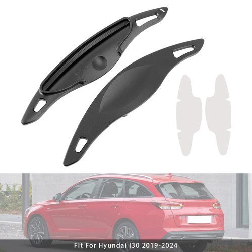 2019-2024 Hyundai I30 Steering Wheel Paddle Shifter Extension Aluminium Black Generic