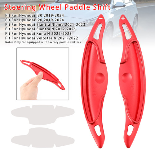 2022-2023 Hyundai Kona N Steering Wheel Paddle Shifter Extension Aluminium Red Generic