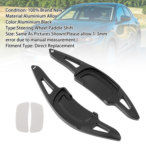 2024-2025 Mazda CX-90 Carbon Look Steering Wheel Paddle Shifter Extension Aluminium Black Generic