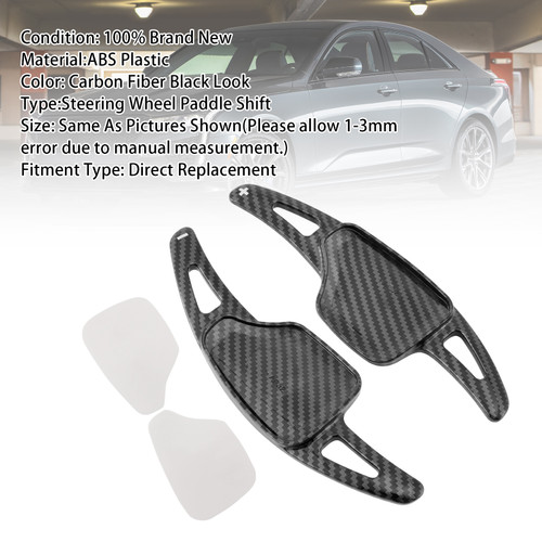 2020-2024 Cadillac CT5 Steering Wheel Paddle Shifter Extension Carbon Fiber Black Look Generic