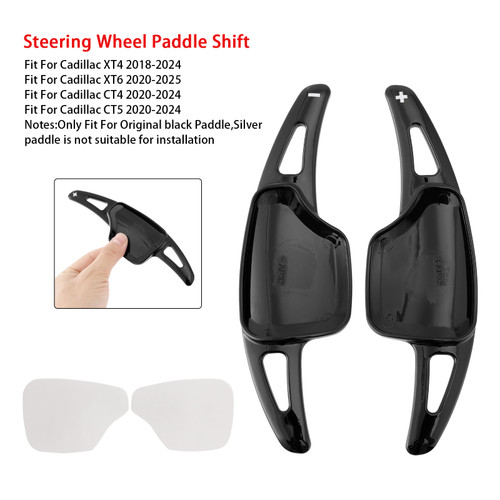 2020-2024 Cadillac CT4 Steering Wheel Paddle Shifter Extension Black Generic