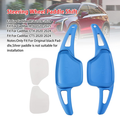 2020-2024 Cadillac CT4 Steering Wheel Paddle Shifter Extension Aluminium Blue Generic