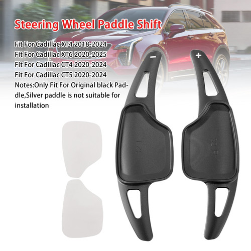2018-2024 Cadillac XT4 Steering Wheel Paddle Shifter Extension Aluminium Black Generic
