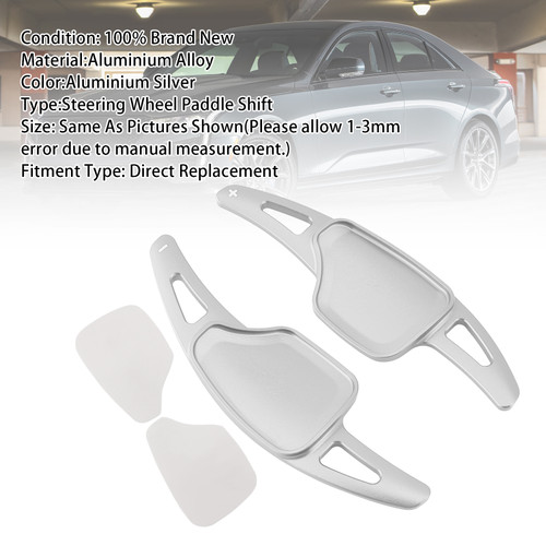2020-2025 Cadillac XT6 Steering Wheel Paddle Shifter Extension Aluminium Silver Generic