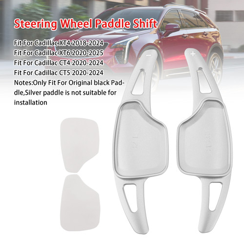 2020-2024 Cadillac CT5 Steering Wheel Paddle Shifter Extension Aluminium Silver Generic
