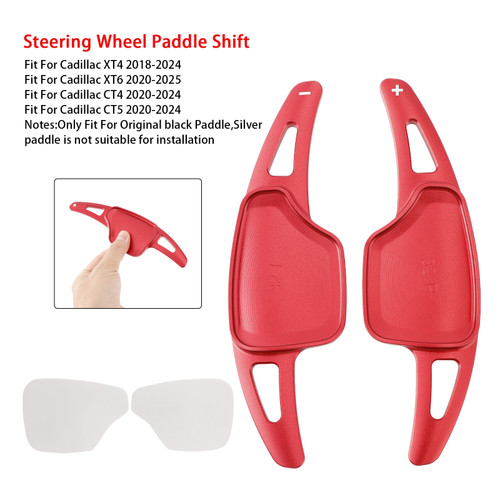 2020-2024 Cadillac CT4 Steering Wheel Paddle Shifter Extension Aluminium Red Generic