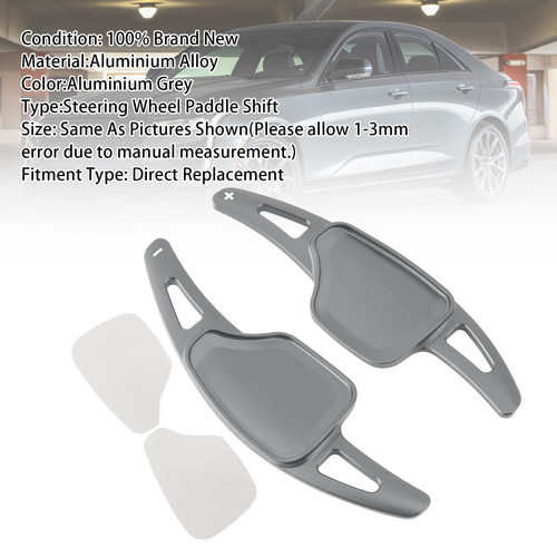 2020-2024 Cadillac CT4 Steering Wheel Paddle Shifter Extension Aluminium Grey Generic
