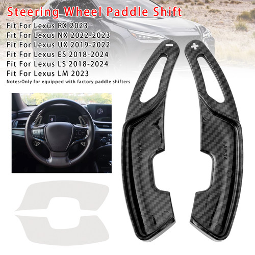 2023 Lexus RX LM Steering Wheel Paddle Shifter Extension Carbon Fiber Black Look Generic