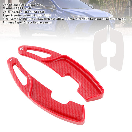 2023 Lexus RX LM Steering Wheel Paddle Shifter Extension Carbon Fiber Red Look Generic