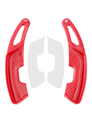 2018-2024 Lexus ES LS Steering Wheel Paddle Shifter Extension Carbon Fiber Red Look Generic