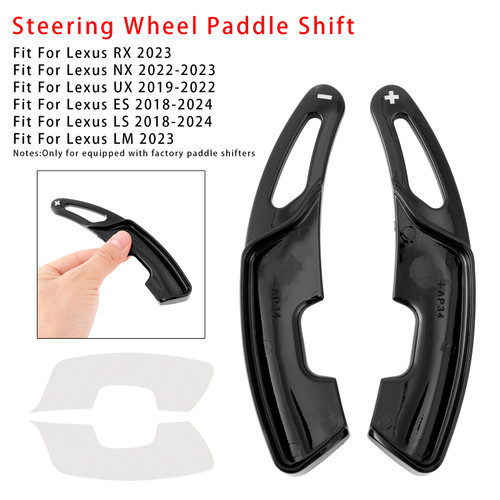 2018-2024 Lexus ES LS Steering Wheel Paddle Shifter Extension Black Generic
