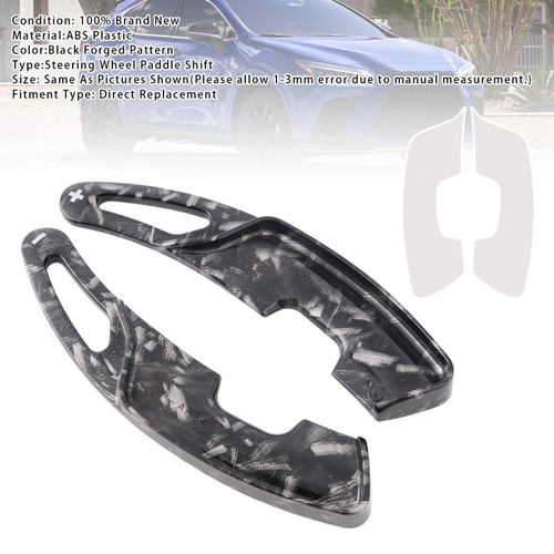 2023 Lexus RX LM Steering Wheel Paddle Shifter Extension Black Forged Pattern Generic