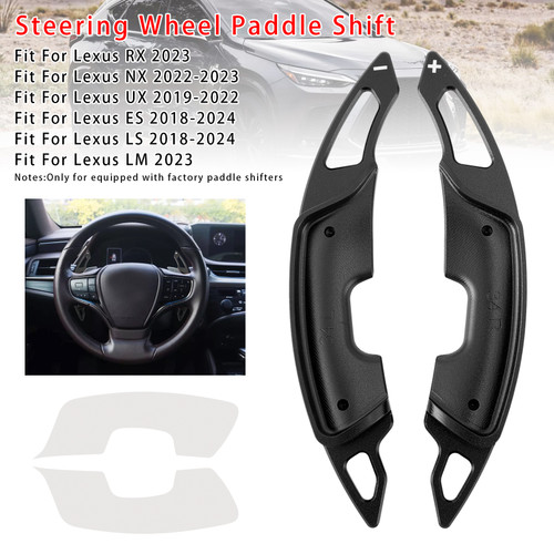 2022-2023 Lexus NX Steering Wheel Paddle Shifter Extension Aluminium Black Generic