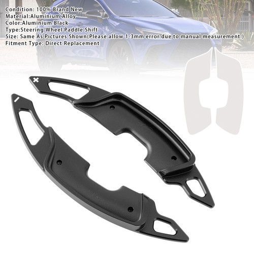 2018-2024 Lexus ES LS Steering Wheel Paddle Shifter Extension Aluminium Black Generic