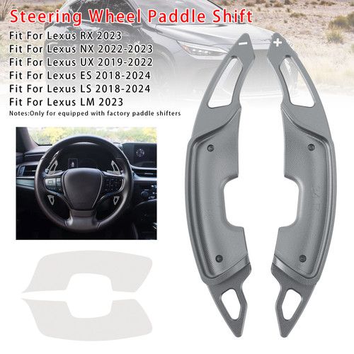 2022-2023 Lexus NX Steering Wheel Paddle Shifter Extension Aluminium Grey Generic