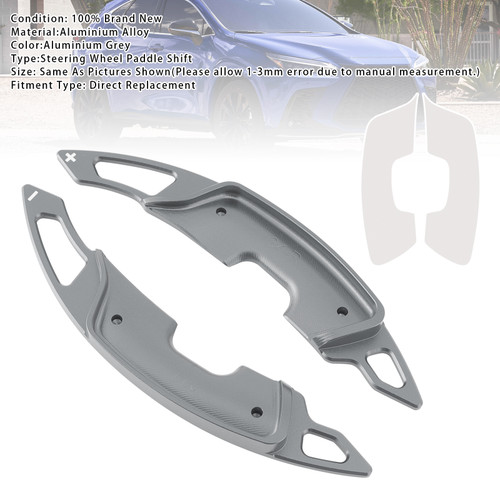 2018-2024 Lexus ES LS Steering Wheel Paddle Shifter Extension Aluminium Grey Generic
