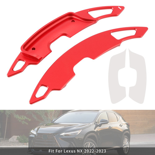 2018-2024 Lexus RX NX UX ES LS LM Steering Wheel Paddle Shifter Extension Aluminium Red Generic
