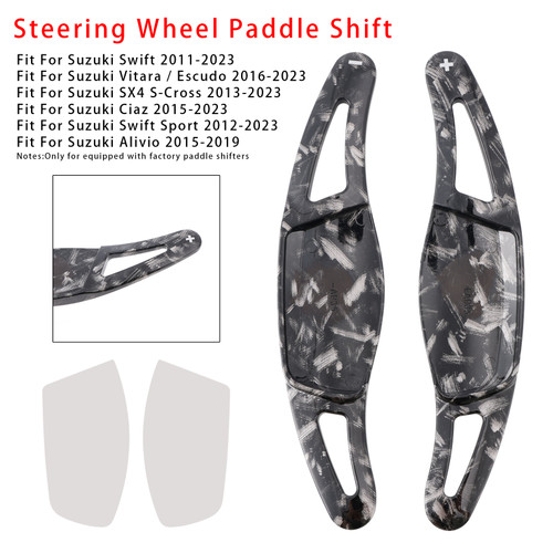 2016-2023 Suzuki Vitara / Escudo Steering Wheel Paddle Shifter Extension Black Forged Pattern Generic