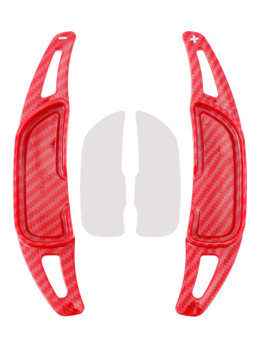 2015-2023 Mercedes Benz AMG Steering Wheel Paddle Shifter Extension Carbon Fiber Red Look Generic