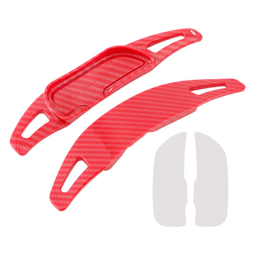 2015-2023 Mercedes Benz AMG Steering Wheel Paddle Shifter Extension Carbon Fiber Red Look Generic