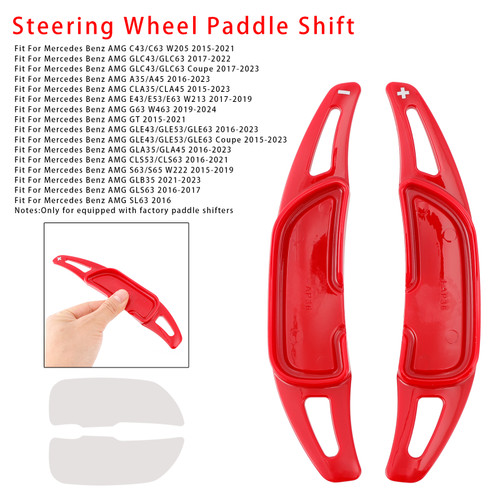 2015-2023 Mercedes Benz AMG Steering Wheel Paddle Shifter Extension Red Generic