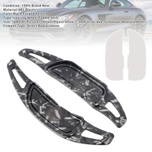 2015-2023 Mercedes Benz AMG Steering Wheel Paddle Shifter Extension Black Forged Pattern Generic