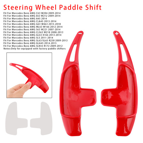 2007-2018 Mercedes Benz AMG Steering Wheel Paddle Shifter Extension Red Generic